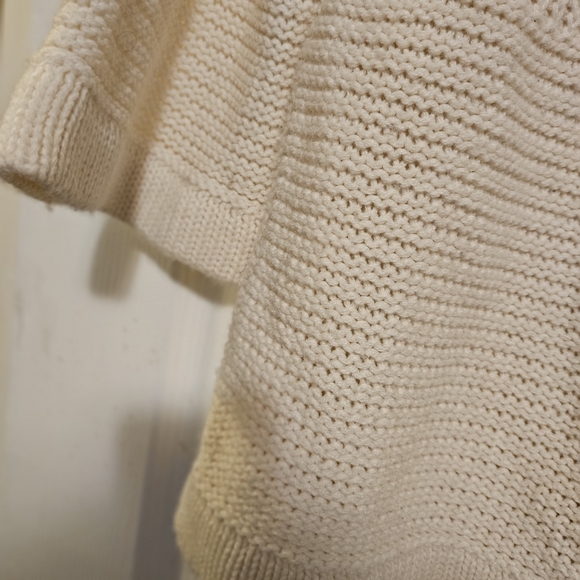 Carducci light cream button up Knit sweater with flared sleeves size Medium - Picture 8 of 12